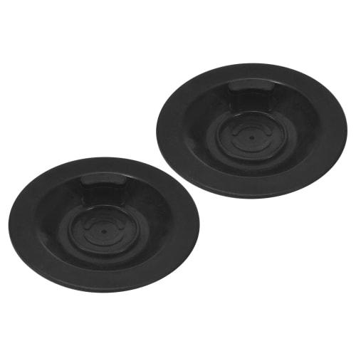 uxcell Espresso Machine Cleaning Discs, Silicone Espresso Cleaning Discs, 54mm Perforated Backflush Discs for Espresso Makers, Black, 2 Pieces