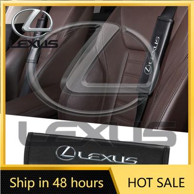 2026 Hot Interior Stickers 2pcs Car Seat Belt Cover Leather Shoulder Pad Accessories For F SPORT GX460 Ct200h IS250 ES 220