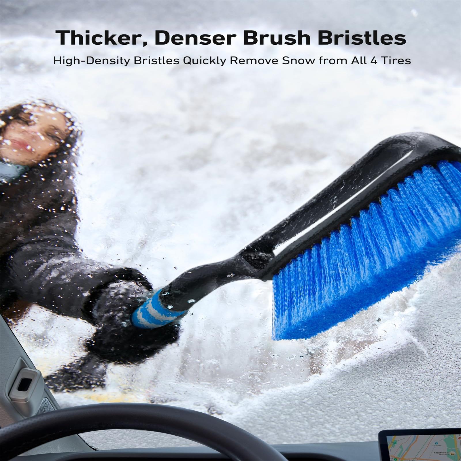 

Снежная щетка и скребки для льда для лобового стекла автомобиля, съемные скребки для снега с эргономичной ручкой для автомобилей, грузовиков, внедорожников One Size синий