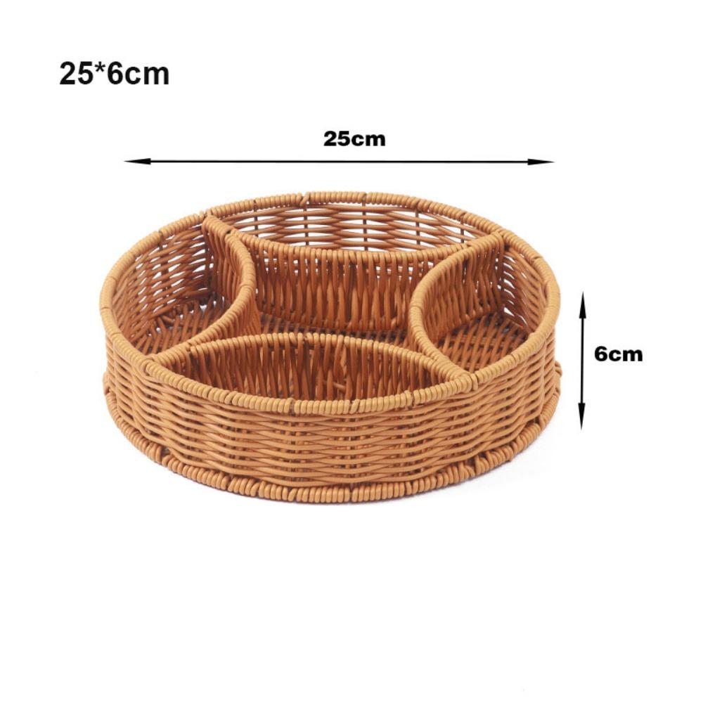 Hardness Rattan Wicker Woven Serving Baskets Handwoven Khaki Restaurant Serving Tabletop Display 10 Styles Rattan Basket