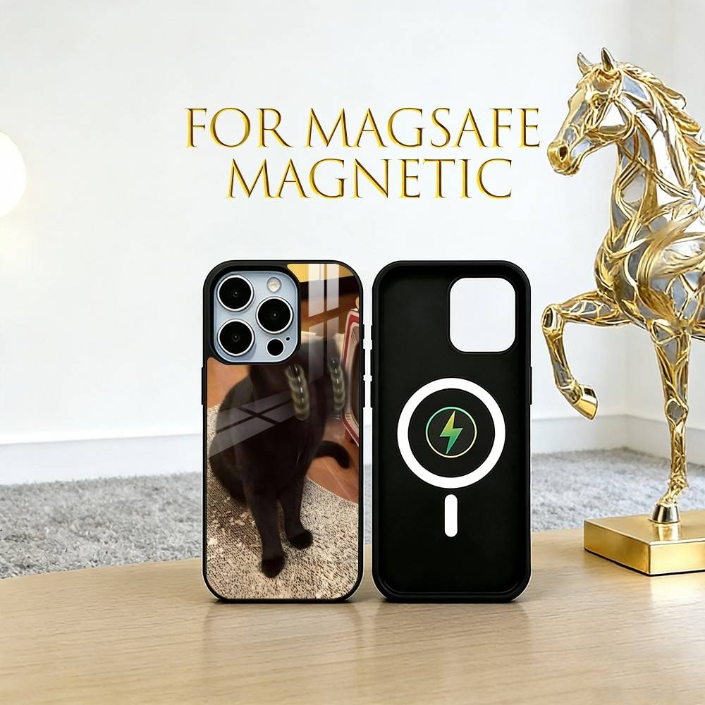 Funny Cat Phone Case Phone Case For iPhone17,16,15,14,13,12,11 Plus,Pro Magnetic For Magsafe Wireless Charging