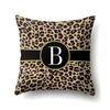 Polyester Pillow Case Leopard Print Decoration Home 26 English Letter Printing Pillow Case