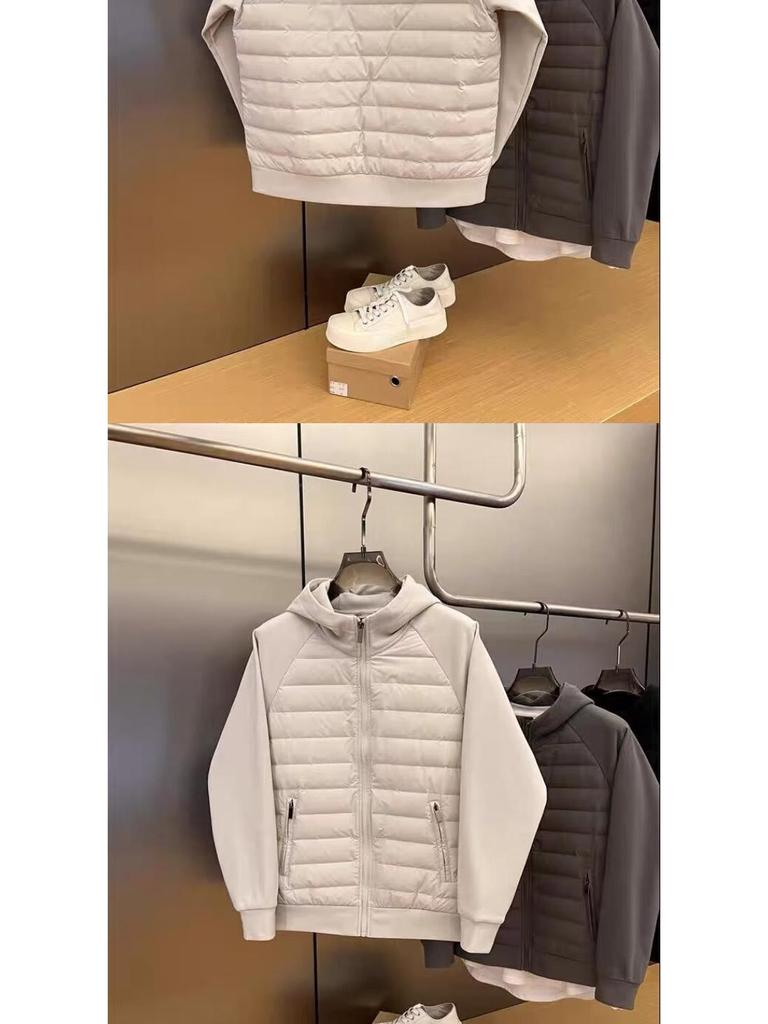 Men's 2025 Autumn/Winter Patchwork Hooded Warm Jacket - Casual and Versatile Outdoor Cardigan