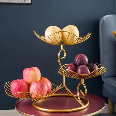 Obstkorb Nordischer Stil Korbregal Kreatives Eisen Ausgehöhlte Abtropfschale Snack-Tablett Kreative Obstaufbewahrung ZM120404