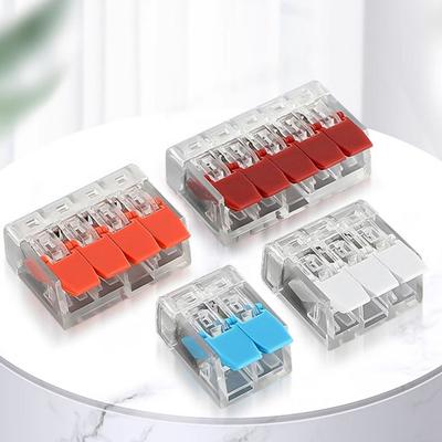 1 Stück Mini Schnellkabelverbinder Hebel Elektrischer Drahtverbinder 2/3/4/5-polig Kompakte Leiter Push-In Klemmenblock