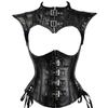 Set da Donna Rock Steampunk in Ecopelle Corsetto Stringivita Sciarpa