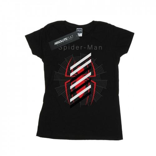 

Marvel Womens/Ladies Spider-Man Logo Stripes Cotton T-Shirt XXL