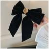 Korean Summer Satin Bow Hair Clip – Large Ribbon Top Clip for Women