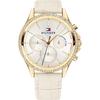 Ari Silver White Leather Strap Ladies Quartz Watch 1781982