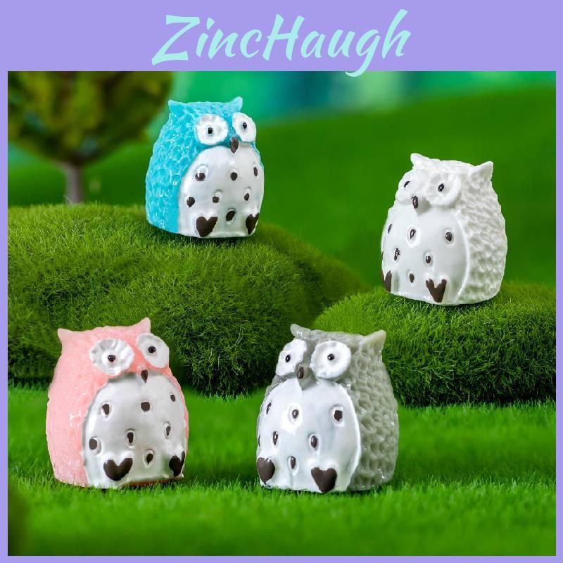 Charming Large Grey Resin Owl Ornament Perfect For Diy Landscaping And Table Dcor