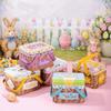 Sealing Easter Metal Tin Box Large Cookie Biscuit Tin Box Multi-functional Snack Storage Box  Party