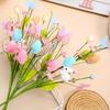 1Pc Rabbit Bouquet Practical Artificial Flower DIY Easter Decoration INS Resurrection Egg Festival Supplies