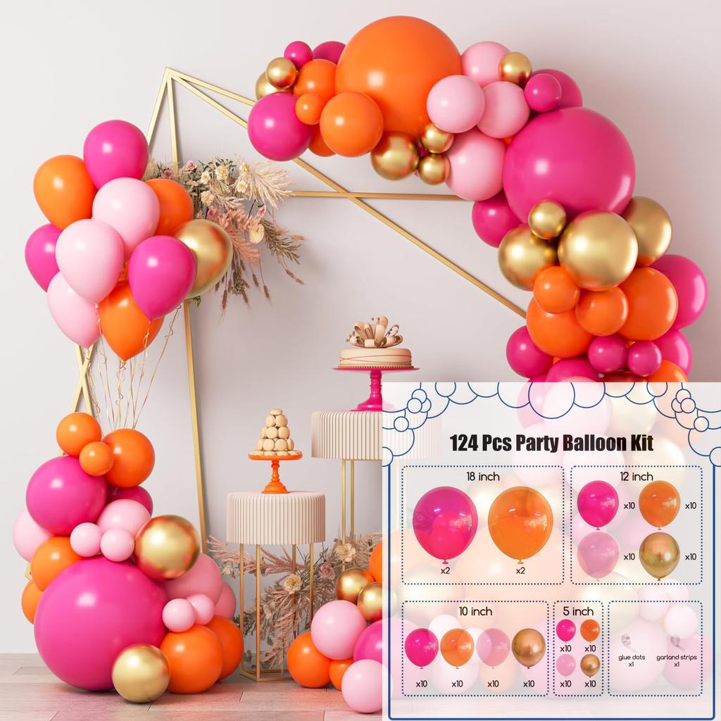 89Pcs multi-color latex balloon set suitable for birthday parties, weddings, Valentine's Day party decoration