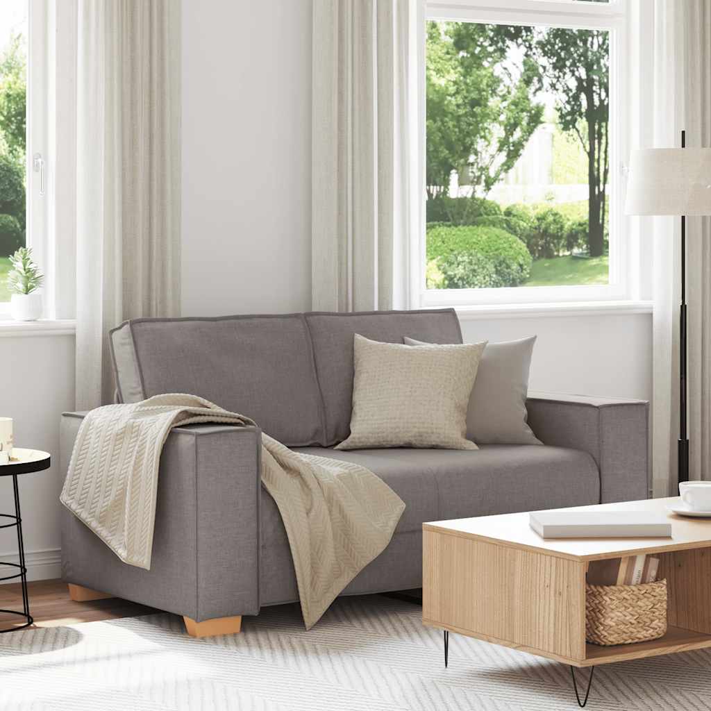2 Seater Sofa Taupe 120 cm Fabric