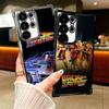 Back To The Future Plating Phone Case For Samsung Galaxy S24 S25 FE S26 Edge S23 Ultra S22 S21 Plus S20 Anti-Fall Airabag Cover