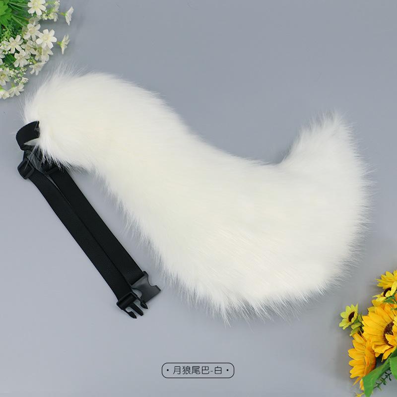 

Moon Wolf Tail JK Girl Косплей Аксессуары Искусственный мех Волчий хвост Женщины Лолита Фурри Косплей Хвосты животных Хэллоуин Ролевая игра для вечеринки One Size