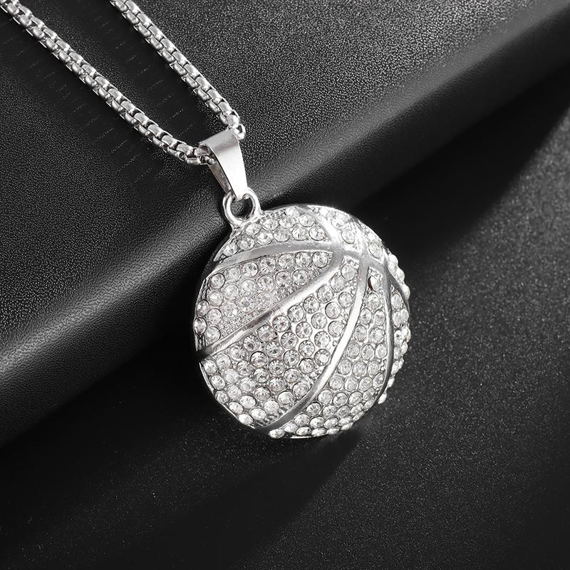 Hip Hop Zircon Dollar Sign Pendant Necklace Men Women Punk Fashion Rock Rap Jewelry Gift
