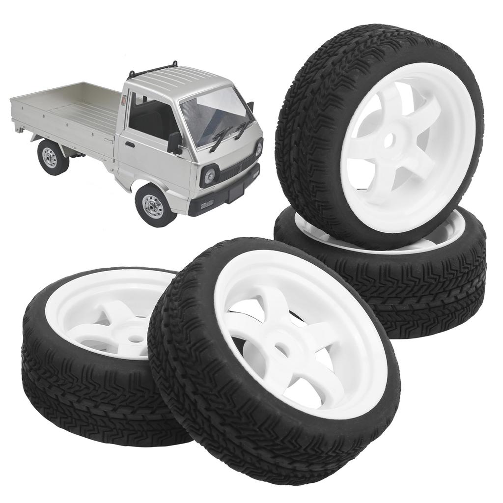 4Pcs 65mm Non Slip RC Rubber Tires Wheel Upgrade Accessory Fit for WPL D12 1/10 (012W)