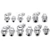 130Pcs Hydraulic Grease Nipples Galvanized Metal Grease Nipple Fitting Assortment Kits Fitting Metric Imperial BSP UNF