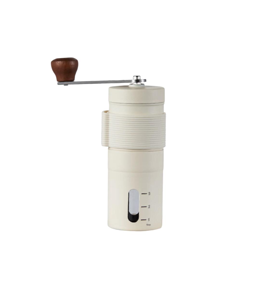 

CLITON Hand-Crank Coffee Grinder, Portable Manual Coffee Mill,Grinder for Coffee Beans And Grounds білий