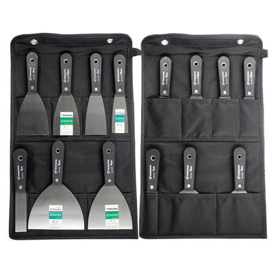 Set di 7 spatole per stucco in acciaio al carbonio per pittura su pavimenti e pareti