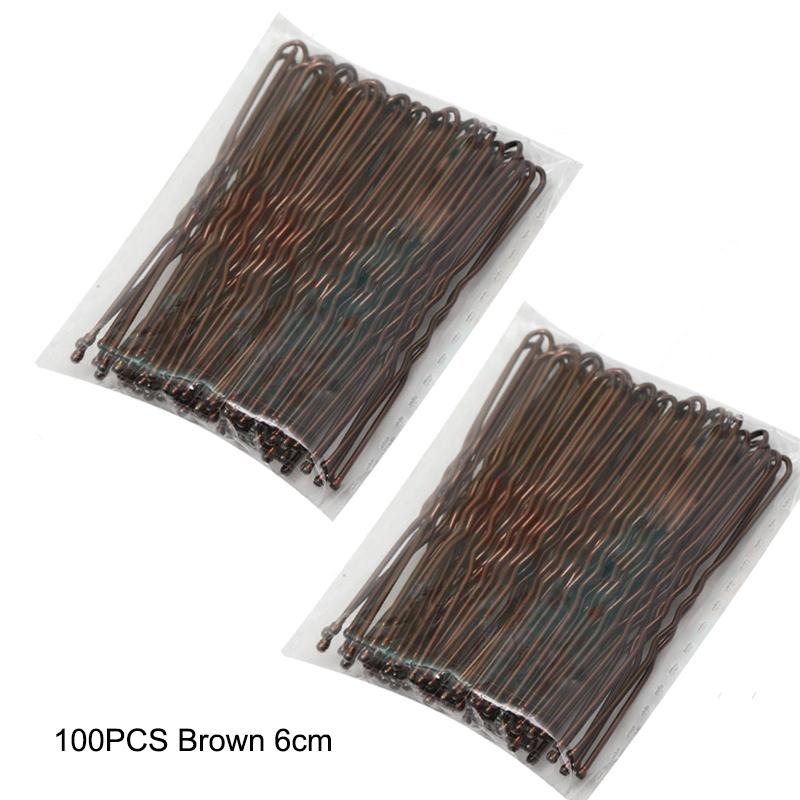 100/50pc 50/60mm Hair Pin And Clips U Shape For Headpiece Women Girls Hairpins Accessories Bride Wedding Head Jewelry Decoration