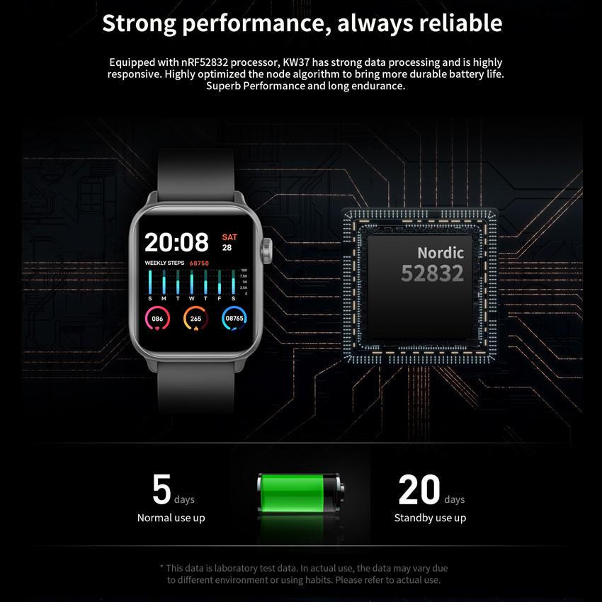 KW37 Smart Watch Männer Frauen IP68 Wasserdichte Herzfrequenz Fitness  Tracker Mehrere Nachrichten Anruf Erinnerung Sport Smartwatch günstig  kaufen — Preis, kostenlose Lieferung, echte Bewertungen mit Fotos — Joom