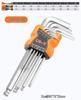 9-Piece Matte Hex Wrench Set with Flat & Ball Heads