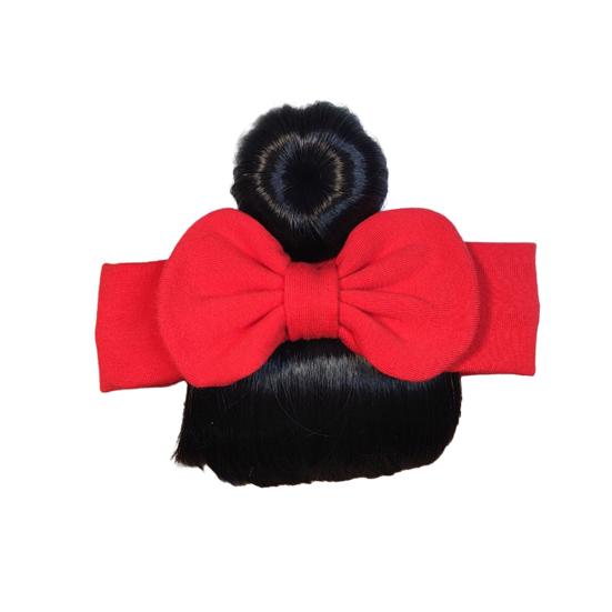 

Детская повязка на голову с челкой-бантом, мягкая и удобная повязка для волос для новорожденных, нежная имитация повязки для волос, милый эластичный бант для девочек красный