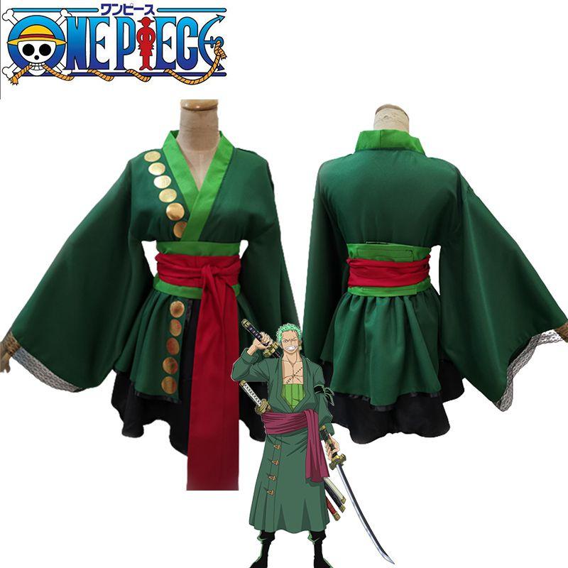 One Piece Roronoa Zoro Cosplay Kostyme Lolita Kjole Antrekk Karneval Halloween