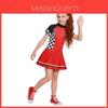 Racer Theme Girls Costume Dress With Polyester Fabric For Halloween Party