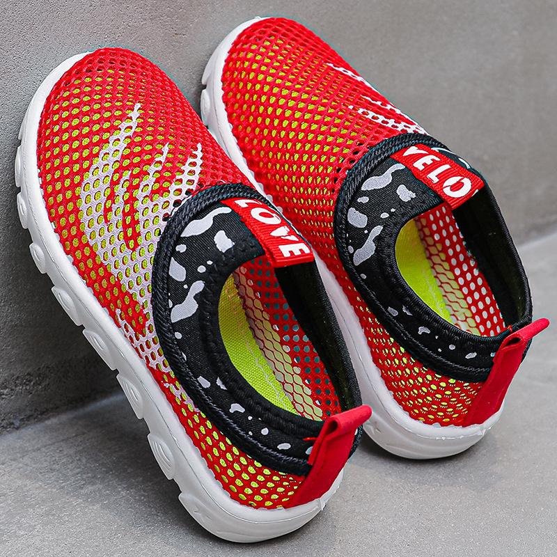 Summer Casual Sport Sneakers for Boys and Girls Kids Flat Running Child Shoes Candy Colors Children 's Single Shoes 21-38