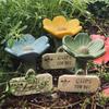 Bienenwassertränken für den Garten Bienenbestäuber Futterspender Trinkbecher Blumenform Bewässerungsstationen Bunte Schmetterlinge Hygienische Becher