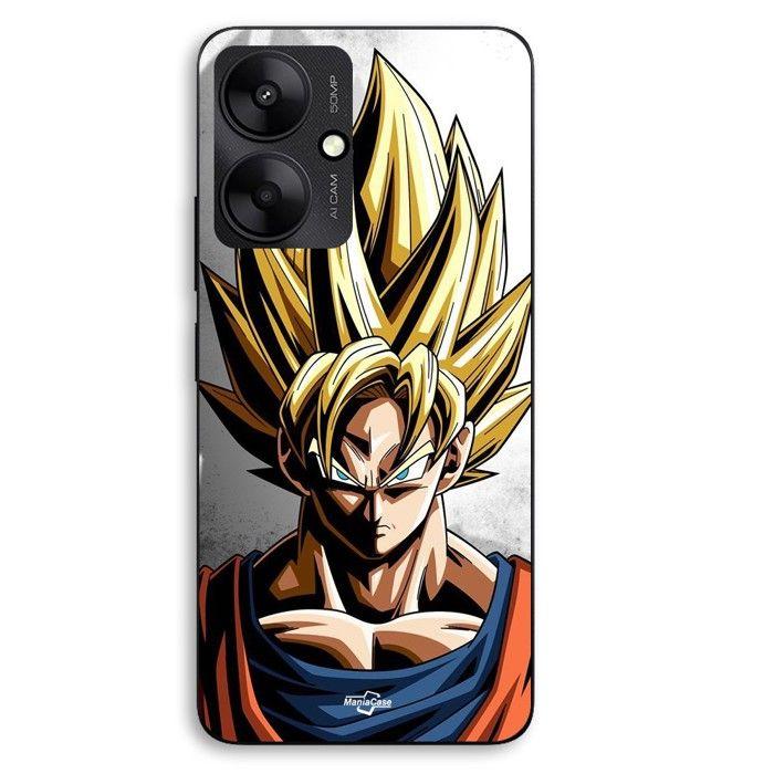 Coque de téléphone personnalisée - MANIACASE - Xiaomi Redmi 13C 5G - Silicone TPU - Goku Dragon Ball Z Ultra Instinct - Noir