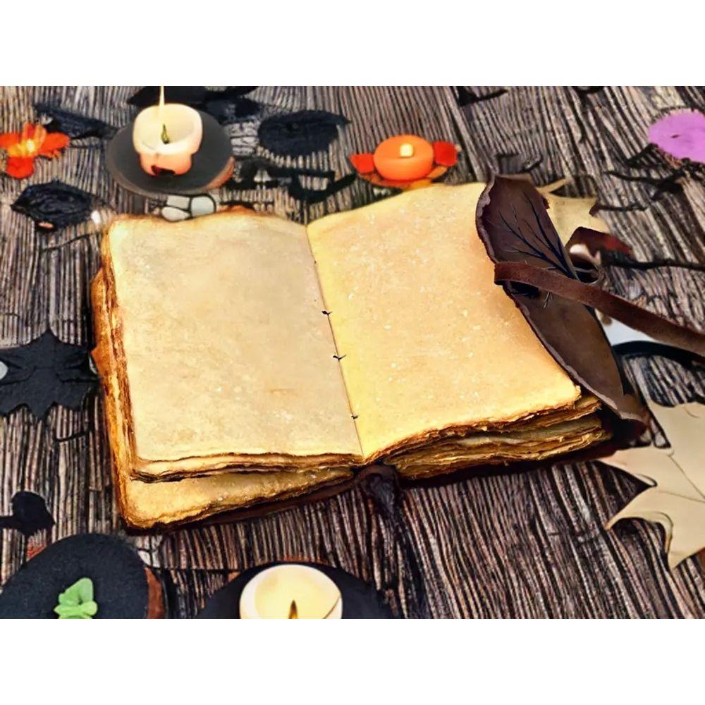 Ručně vyráběné kůží vázané Vintage Journal Prázdné Spell Book of Shadows Antique Pages