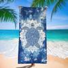 Starry Night Palm Tree Beach Towel Gradient Background Quick Dry Towel for Summer Vacation