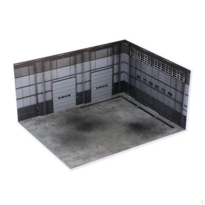 1/64 Car Scene Model, Parking Scenery, Realistic Repair Workshop Diorama Backdrop for Ornament