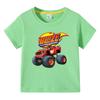 2023 Kids' Cross-border Summer Short-Sleeve Cartoon Car T-shirt