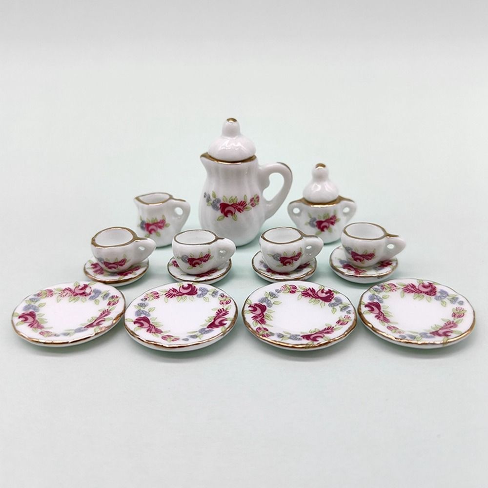 

Mini Doll House Accessories Ceramic 7 Styles Pocket Tea Set Dollhouse Bottle Set for 1/6 BJD Doll/1.5 Barbie Doll/Blythe Doll