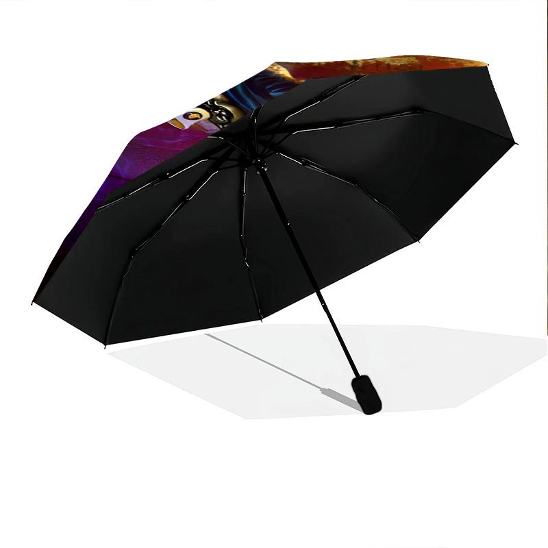 Harley Quinn Graffiti Art Folding Umbrella 8 Paraphenoid Bones Durable Outdoor Printing Light
