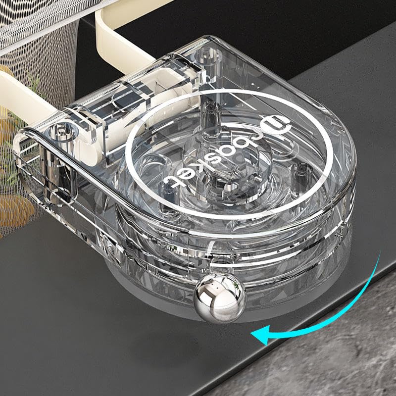 Kitchen No Triangular Corner Foldable Drainer Basket with 50 Drain Kitchen Food Waste Strong Suction Kitchen Drain Net Holder [MonoEdge] Drain,