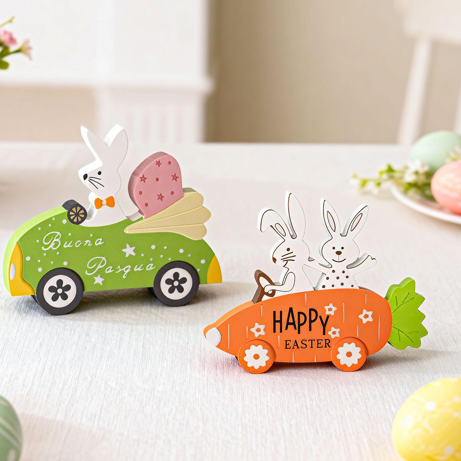 

3pcs Easter Bunny Riding Gypsum Ornaments DIY Driving Bunny Aromatherapy Spring Silicone Mold Plaster Epoxy Wax Clay Craft CN