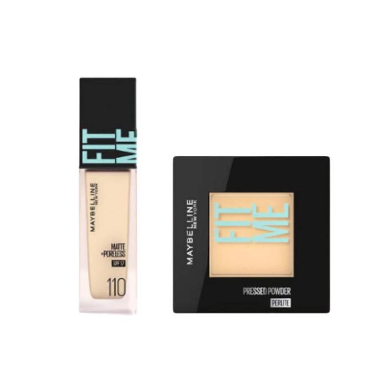 Набор макияжа Maybelline Soft Mist Жидкая тональная основа и Пудра - Набор из двух предметов 110 Soft Mist Маленькая квадратная бутылка Жидкая тональная основа 30 мл 120 Маленький Squar розовый