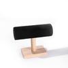 Fashion Velvet Bracelet Storage Rack Wooden T-shape Watches Bangle Necklace Holder Jewelry Display Stand Counter Showcase Props