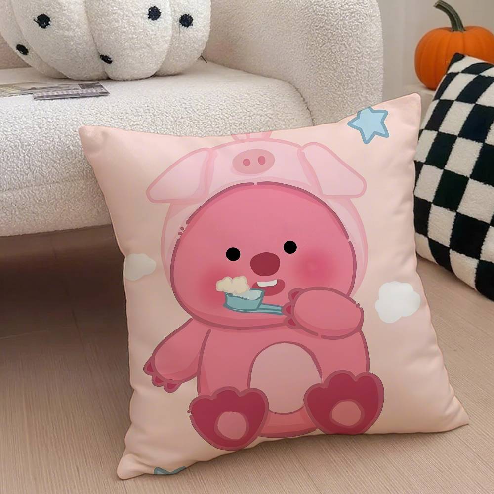 Custom Zanmang Loopy Throw Pillow Case Anti-Dustmite Pillowcase Invisible Zipper Silky Short Plush Sofa Cushion Cover