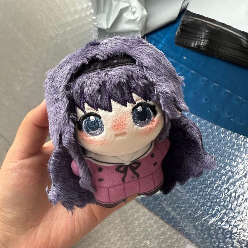Kaoruko Washiku Rintarou Tsumugi Borduurwerk Kapsel Pluche Pop Sleutelhanger Bagage Rits Hangende Sieraden Verjaardagscadeau voor Meisjes gray