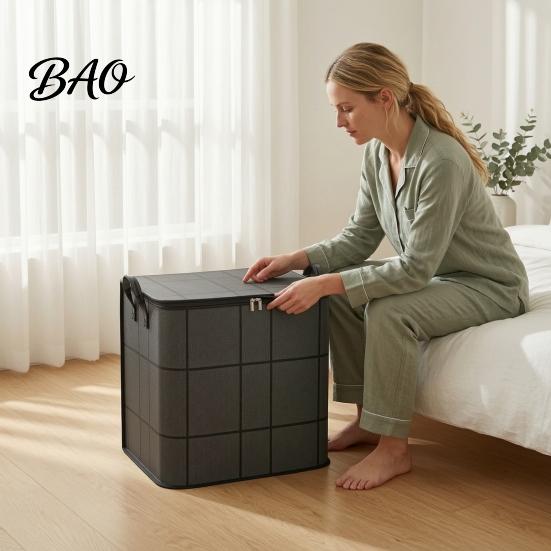 Dorm Room Essentials 3PCS Foldable Quilt Storage Bins with Reinforced Handles, Large Capacity Non-woven Fabric Packing Bags for Moving Organizers,