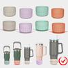 Plastic Water Cup Bottom Protector Water Bottle Protective Boot Sleeve with Non-slip Suction-Cup Bottom Anti-scalding Flask Cup Bottom Bumper Cup