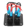 Für Auto Marine Wohnmobil Wohnwagen Reiseanhänger LED Wasserdichtes Schalterpanel 2-fach Wippschalterpanel 12-24V Schutzschalter