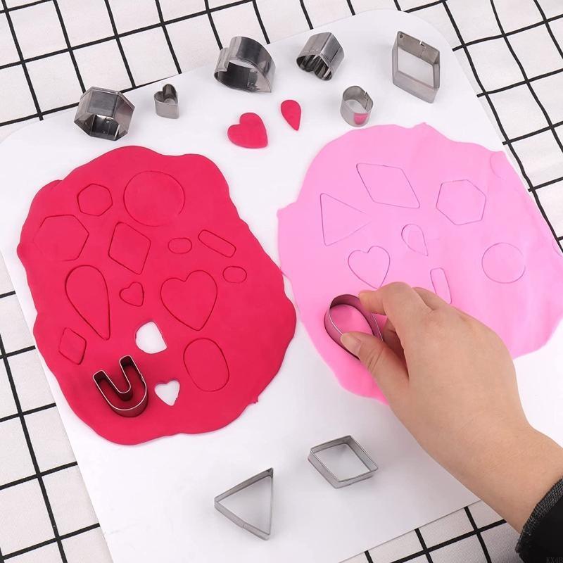 

KX4B Stainless Steel Earring Cutters 150Pcs with Earring Cards and Hooks for Polymer Jewelry Earring Making Ceramic Clay China Mainland